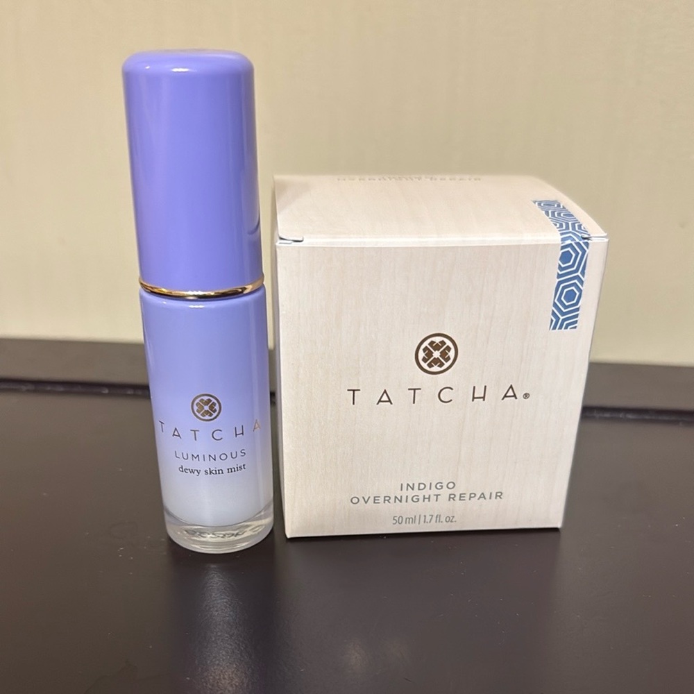 Tatcha Luminous Dewy Skin Mist and Indigo Overnight Repair Set
